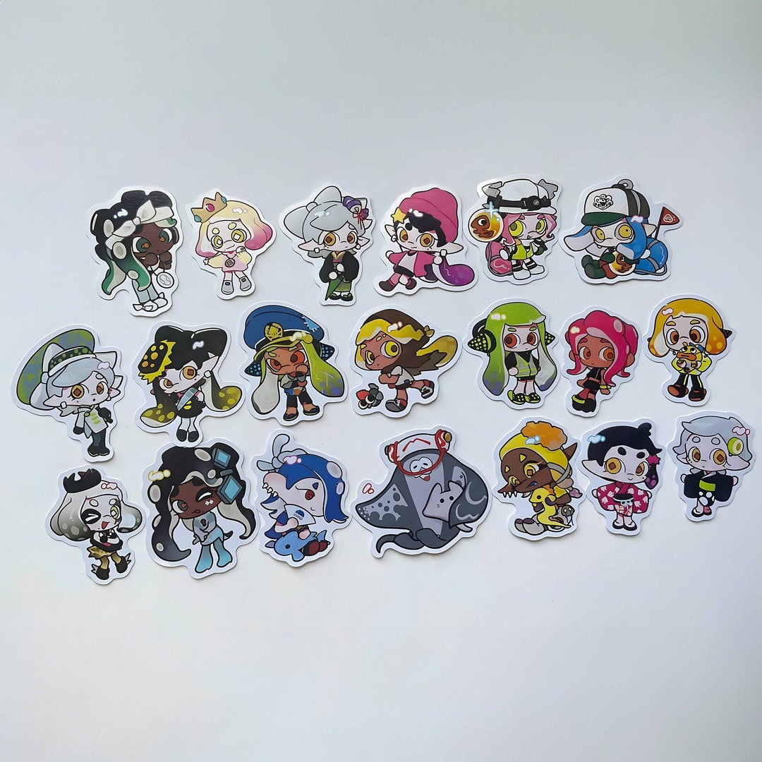 Splatoon Stickers Splatoon Inspired Fan-art Badge Stickers 20 Patterns ...