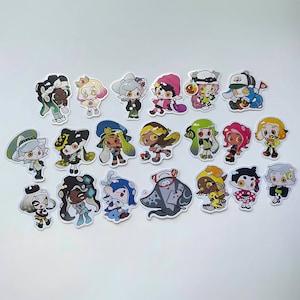 Splatoon Stickers Splatoon Inspired Fan-art Badge Stickers 20 Patterns Splatoon 3 Harmony Sticker Bundle