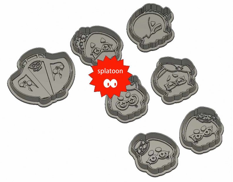 Splatoon Baking Splatoon Game Cartoon Cookie Mold - Bake Fun and Unique Cookies at Home ...