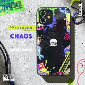 Capa de telefone Splatoon, adesivos de distintivo de arte de fã inspirados em Splatoon, mais de 100 padrões, pacote de adesivos Splatoon 3 Harmony