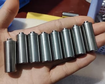 Ultralight Titanium Pill Case - Waterproof, Durable, Compact (13mm x 40mm)