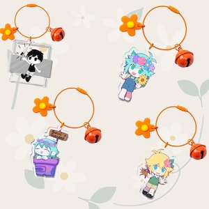 Omori Keychain 5cm Sunny Aubrey Kel Hero Mari Basil Gift For Video Game Lover
