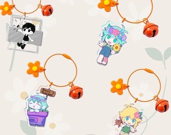 Omori Keychain 5cm Sunny Aubrey Kel Hero Mari Basil Gift For Video Game Lover
