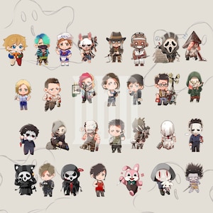 DbD Killer Stickers Bundle Spooky Sticker DbD Stickers Vinyl Sticker