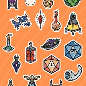 Baldur&#39;s Gate 3 Stickers Magical Item Vinyl Stickers - 5cm Decals