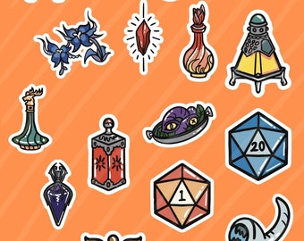 Baldur's Gate 3 Stickers Magical Item Vinyl Stickers - 5cm Decals