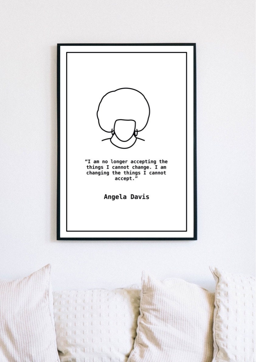 Angela Davis Hoodie I Am No Longer Accepting The Things I Cannot Change Black History Month TS11