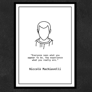 Niccolò Macchiavelli - Everyone sees what you appear to be, few experience what you really are.