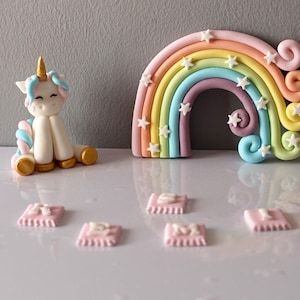 Personalised Unicorn Rainbow Edible Cake Topper – Cute Birthday Decoration