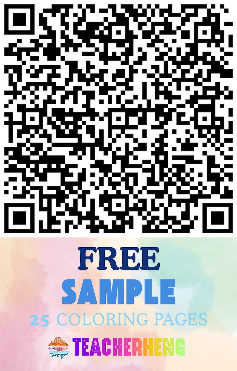 Scan the QR code to get 25 FREE sample pages! Includes 5 mandala animals, 5 adjective animals, 5 herbivores, 5 omnivores, and 5 carnivores—each in separate PDFs. Perfect for kids and adults to relax, learn, and enjoy creative, engaging coloring fun!