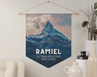 Ramiel Pennant | Illyrian Mountain, Night Court | ACOTAR Wall Art