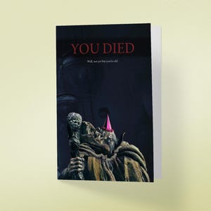 Elden Ring &quot;You Died&quot; Birthday Card