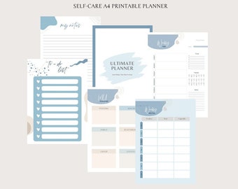 Self-Care Planner A4 printable