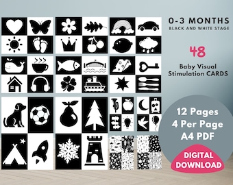 Baby Sensory Flash Cards: High Contrast Black & White Visual Stimulation (PDF)