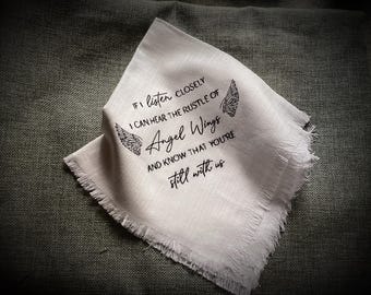 White or Black funeral napkins   sold single prices FIRM