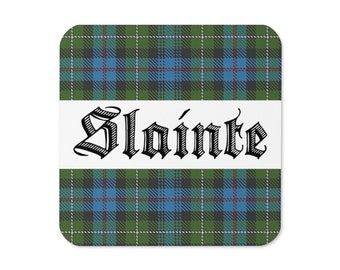 Tartan Slainte Cheers Coaster Scottish Gift