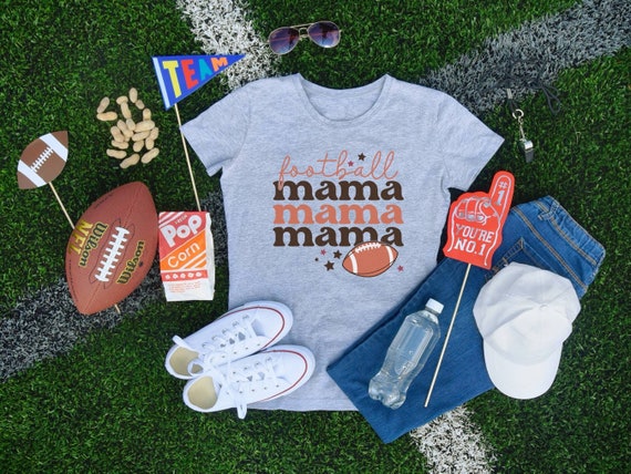 Retro Football Mama T-shirt | Friday Night Lights | Cute Trendy Football Mom Tee | Sunday Football Shirt