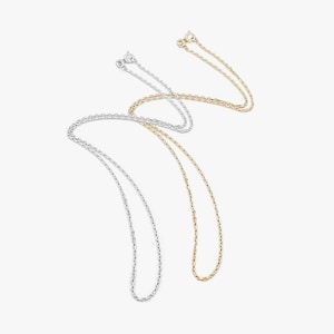 925 Sterling silver and Gold filled dainty cable chains 17,72 inches