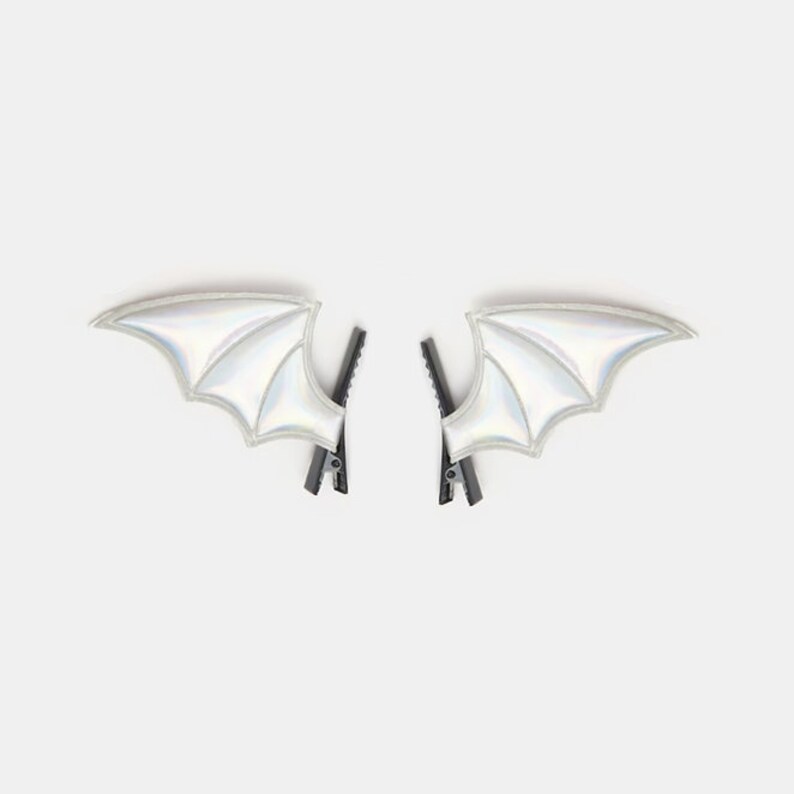 Set of 2 Halloween Bat Wings Goth Hair Clips - Etsy