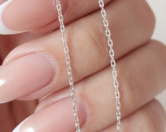 925 Sterling silver and Gold filled dainty cable chains 17,72 inches