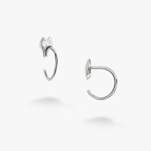 925 Silver Wolf Threader Earrings Minimalist Boho Native Style
