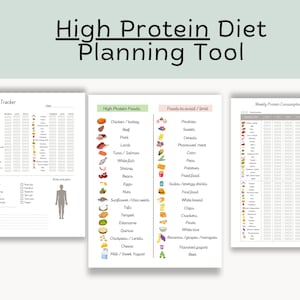 High Protein Diet - Protein Intake Monitor - High Protein Food List - Protein Log - Low-Carb High-Protein - Protein Rich Products - Tracker