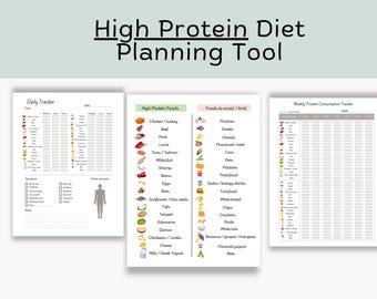 Seguimiento de la dieta alta en proteínas: Lista y seguimiento de alimentos (Descarga PDF)
