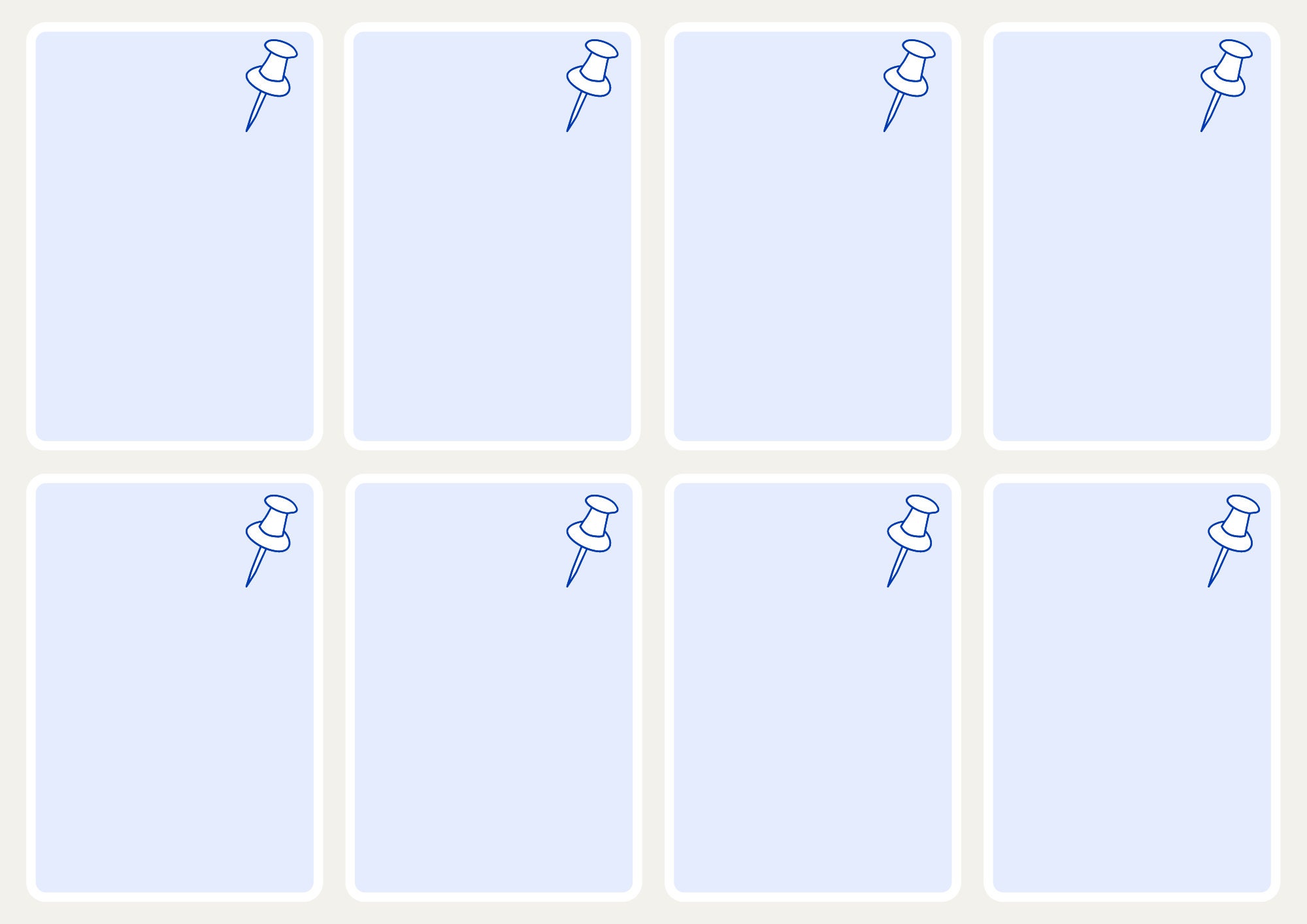 Printable Blank Flashcards Template: 3 Unique Designs (PDF Download) - Etsy