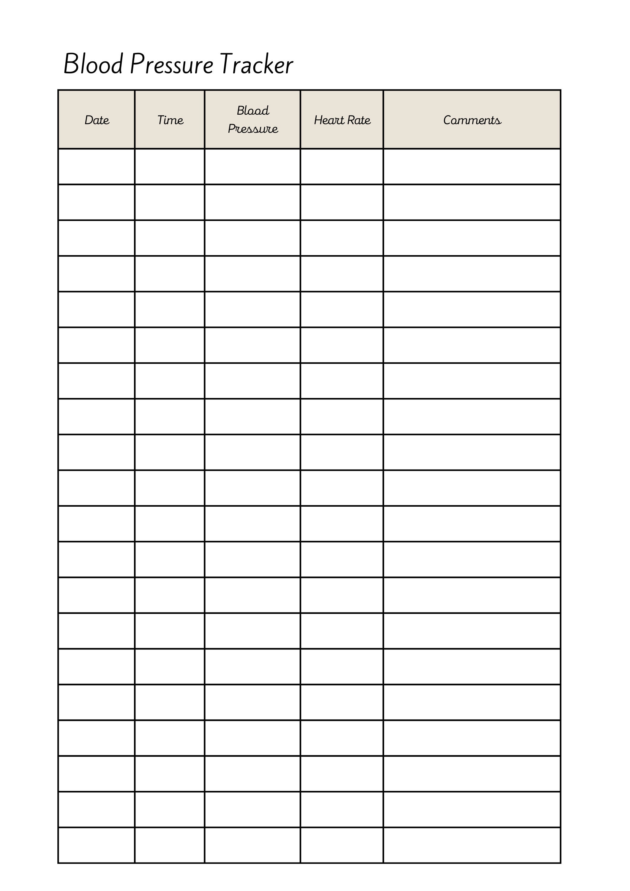 Blood Pressure Food Tracker Food Journal Health Log Blood Pressure Log ...