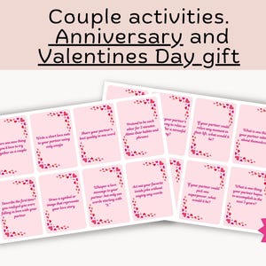 Jubiläumsgeschenk für Paare, Gesprächsstarter für Paare, Date Night Aktivitäten, Spaß und romantisches Paarspiel, Paarbindungsspiel