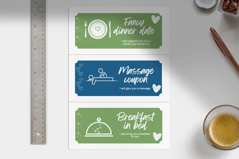 Love Coupons for Him Husband Valentine's Gift Gift Certificate for ...