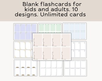 Blank Flashcards Template: Printable Study Cards (PDF)