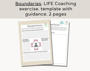Boundaries Exercise: Life Coaching Tool (Digital Product)