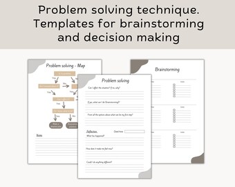 Problem Solving Brainstorming Templates: Decision Map (PDF)