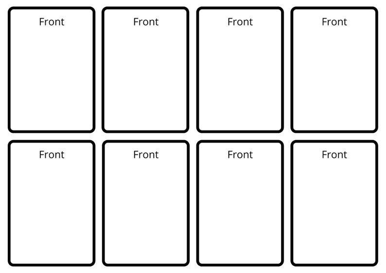 Blank Flashcards Template Empty Flash Card Printable Flash Cards