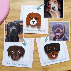 custom dog magnet, custom fridge magnet with your dog's photo image 5