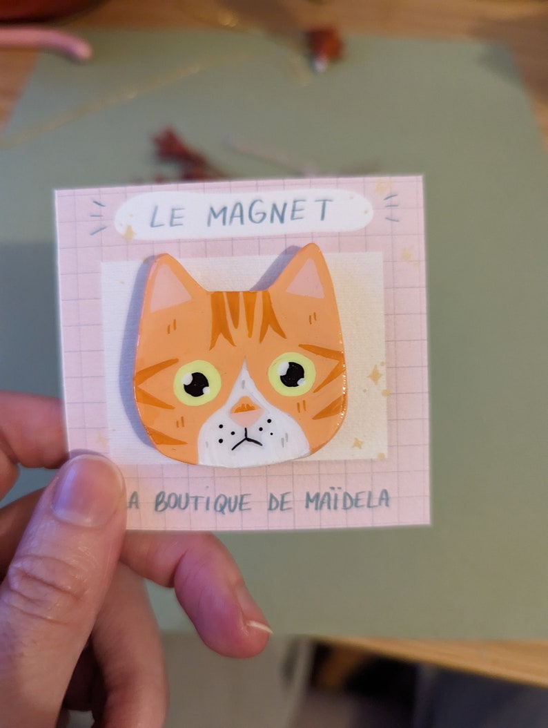 personalized cat magnet, custom magnet with the photo of your cat image 7