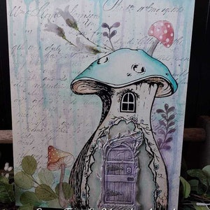 Mushroom House Reusable Silk Screen Stencil