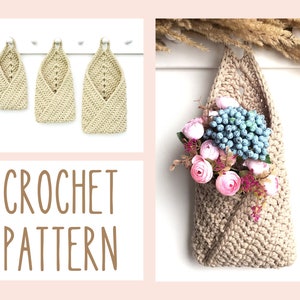 Crochet Basket PATTERN, Hanging storage basket DIY, Kitchen storage Bathroom organization, Boho home decor, Easter gift for mom DIY, japandi