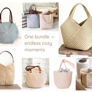 Step-by-step crochet tutorial for windmill bag, easy pattern for all levels