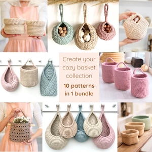 Cozy handmade basket pattern, simple clear instructions for makers