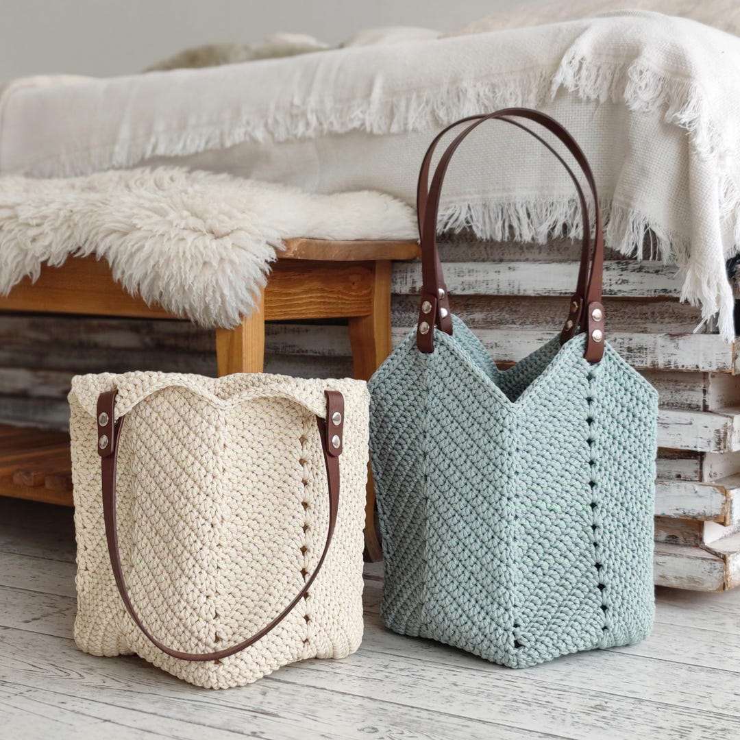 CROCHET PATTERN, DIY Boho Crochet Tote Bag Pattern - Summer Beach Bag ...