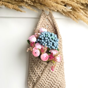 Crochet Pattern Bundle, Set of 3 Hanging basket Pattern, Teardrop basket Tutorial, Storage and Organization at Home, Easter gift for mom DIY image 4