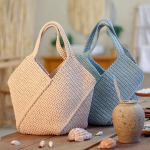 MOTIF AU CROCHET, modèle de sac fourre-tout au crochet fait main - grand sac à bandoulière idéal pour femme, sac moulin à vent, cadeau de Noël fait main