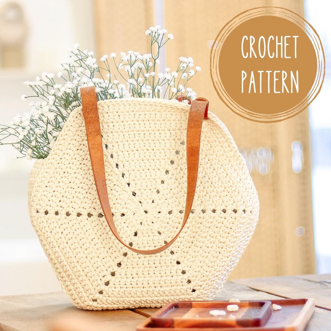 Crochet Hexagon Bag PDF Pattern – Handmade Tote Bag, Perfect Christmas ...