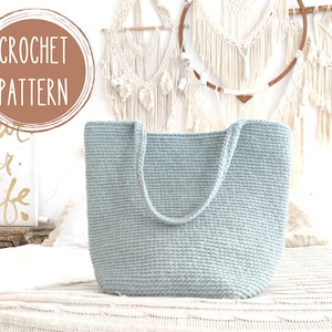 Crochet Tote Bag Pattern, Summer Bag DIY, Beach Bag, Shoulder Bag, Crochet Purse, Handbag, Boho Bag, Large Shopping bag Crochet Gift For Mom