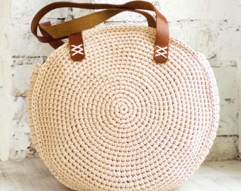 CROCHET PATTERN, DIY Crochet Round Bag Pattern - Perfect for Summer & Boho Vibes! Crochet Tote Bag Pattern pdf