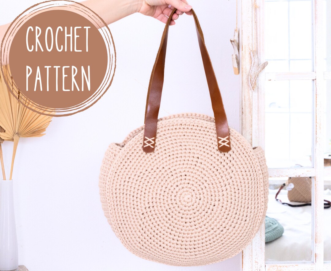 Crochet Pattern, Round Bag, Easy Pattern, Crochet Bag DIY, Summer Gift