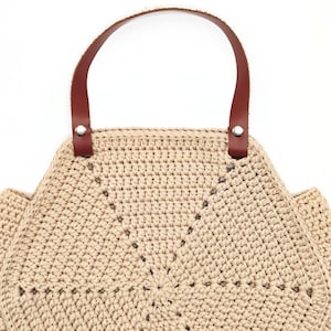 Crochet Pattern PDF, Hexagon Bag, Gift for mom DIY, Tote bag, Summer bag, Shopping Bag, Boho bag, Beach bag, Shoulder bag, Easy pattern, image 5