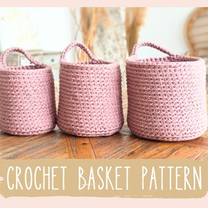 Crochet Basket Pattern, Storage Hanging Basket Pattern, Housewarming Gift DIY, Boho Home Decor, Grandma Christmas gift, Nursery decor